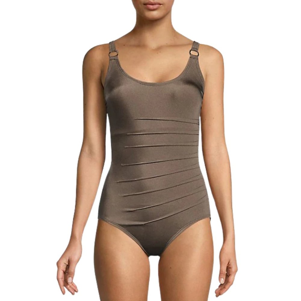 NWT Calvin Klein Starburst Bronze One Piece swimsuit